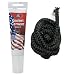 Midwest Hearth Wood Stove Replacement Gasket Kit for Woodburning Stoves - Graphite Impregnated Fiberglass Gaskets and Adhesive (3/8" x 84" Rope)