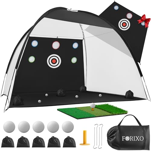 FORIXO Garage Golf Net – 10x7ft Indoor Practice Net for