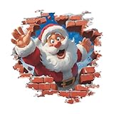 Weihnachts Toiletten Aufkleber | Spaß Wasserdicht Selbstklebend Weihnachtsmann Deko | Weihnachten Badezimmer Dekorationen | Für Täglichen Innenbereich Zuhause Wohnung Garten Herbst Winter