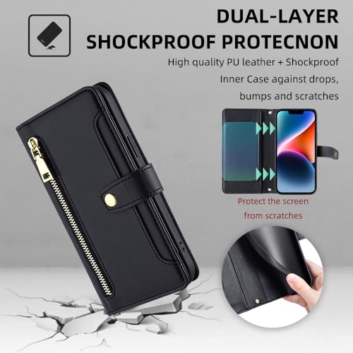 Housse Samsung A36 5G en cuir synthétique noir chic et magnétique