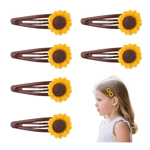 Pinzas para el cabello girasol 6 piezas para niñas miniatura 1