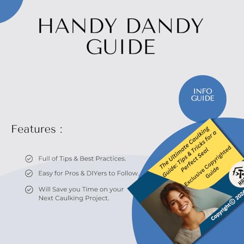 Image of HANDY DANDY Caulking Kit Bundle with Gorilla White Silicone Caulk(10oz), Drip-Free 10:1 Caulk Gun & 3-in-1 Tool - Waterproof Sealant for Bathroom, Kitchen, Window, Exterior - DIY Guide