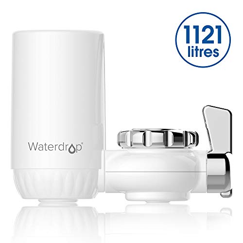 Waterdrop Filtre à Eau sur Robinet, Filtre à Eau Potable, Purificateur de l'eau de Longue durée pour Cuisne, Systeme de Filtre à Eau Potable sur Robinet, 1 Filtre Inclus
