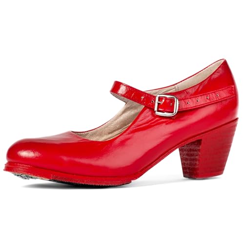 Colonial 225 Women's Folklorico Flamenco Dance Shoes with Nails, Leather, 6cm Heel