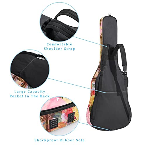 Sky Lantern Étui de protection rembourré pour guitare classique acoustique, Multicolore 07, 42.9×16.9×4.7 in, Organiseur… - Les Beatles, Paul McCartney, John Lennon, RIngo Starr, George Harrison Sky Lantern Étui de protection rembourré pour guitare classique acoustique, Multicolore 07, 42.9x16.9x4.7 in, Organiseur… – Image 4