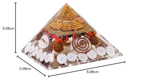 Image of 2-Inch Laxmi Pyramid | Divine Goddess Laxmi Pyramid for Wealth, Prosperity, and Good Fortune | Handmade Spiritual Decor for Home and Office | Vastu Remedy for Success