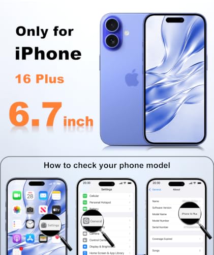 Image of FNTCASE for iPhone 16 Plus Case Ultramarine: Compatible with MagSafe