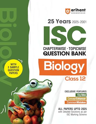 Image of (Old Edition) Arihant ISC Chapterwise Topicwise Question Bank Biology Class 12 Exam 2025