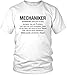 Produktbild Mechaniker Wikipedia - Job Spruch Motto Beruf Geschenk Motiv - Herren T-Shirt und Männer Tshirt, Farbe:Weiß, Größe:5XL