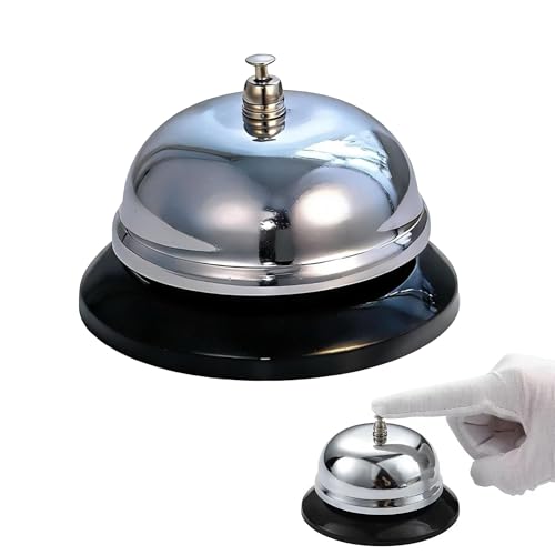 Tischglocke Praktische Tischklingel für Restaurants und Hotels Rezeptionsklingel mit Klarem Klang Robustes Design Abmessungen 8.5 x 5.5 cm