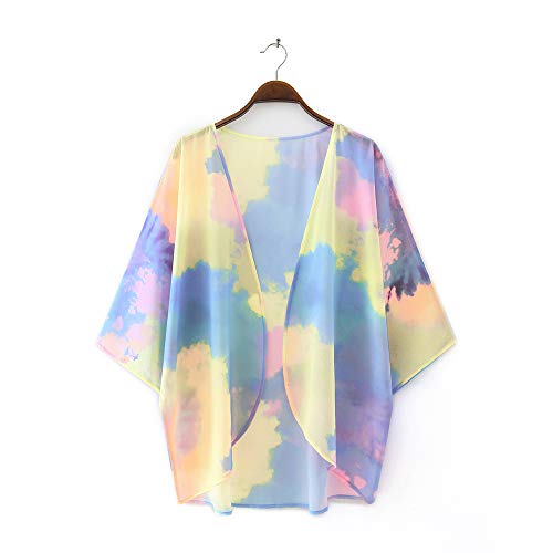 Image of CASURESS Women's Cardigan-Sheer Kimono Loose Summer Floral Print Cover Ups
