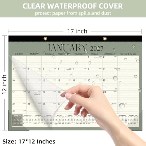 Image of Tcamp Desk Calendar 2026-2027, Large Desktop /Wall Monthly Calendar