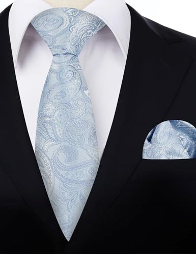Image of Alizeal Mens 3.15'' Vintage Paisley Tie Pocket Square Set | Elegant Perfect for Banquet Wedding and Party