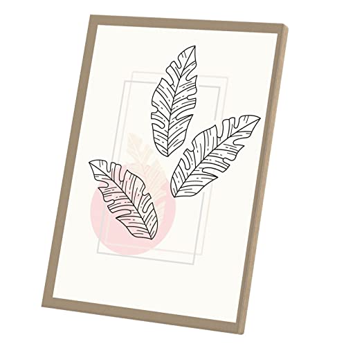 Tableau feuilles tropicales 40x56 cm poster moderne jungle exotique pour salon