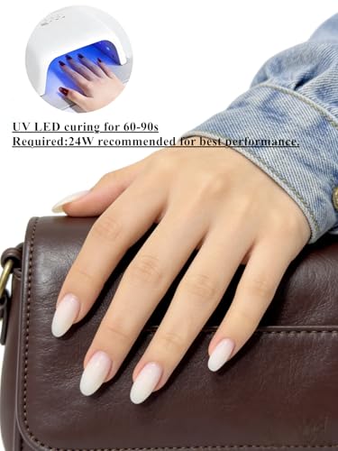 Jelly Milk White Gel Nail Polish 15ML miniatura 3