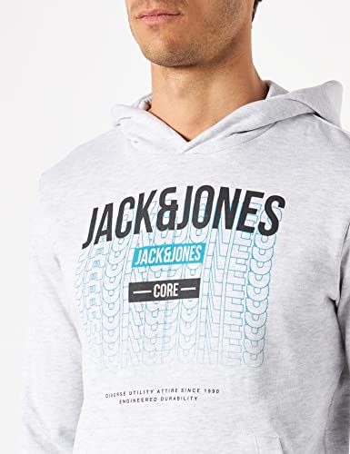 JACK & JONES JJCYBER Sweat Hood Sweatshirt Capuche, Gris, L Homme - Image 4