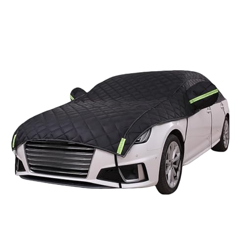 Anti-Hail Half Car Cover for Honda CRV 2019-2022, Windshield & Sunroof Cover, All Weather Rain Snow UV with Reflective Strips,Black