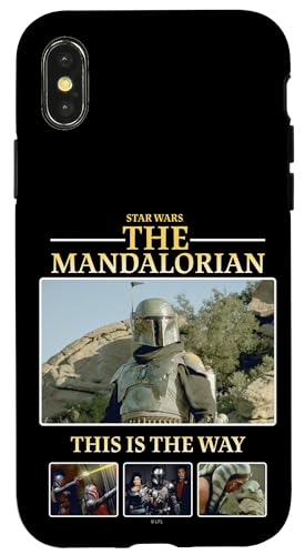 Coque iPhone X XS Star Wars The Mandalorian rigide noir