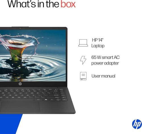 Image of HP 14s Intel Celeron Dual Core N4500 Laptop (8GB /512GB SSD /Win 11) 14.0 inch HD Display, MSO 24, Black, 1.46kg, DQ3149TU Thin and Light Business Laptop