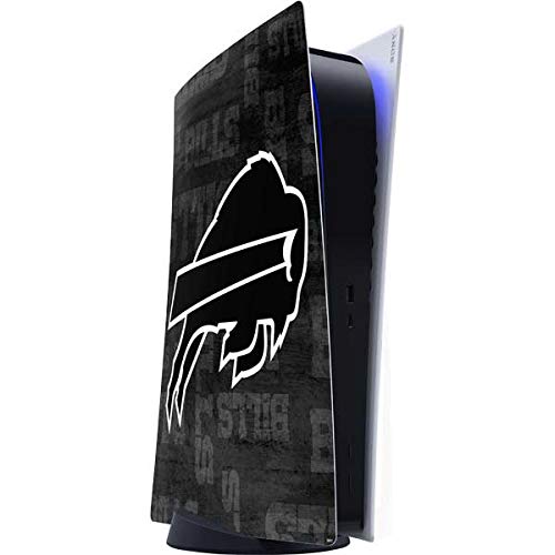 Skinit Decal Gaming Skin Compatible with PS5 Digital Edition Console - Officially Licensed NFL Buffalo Bills Black & White Design