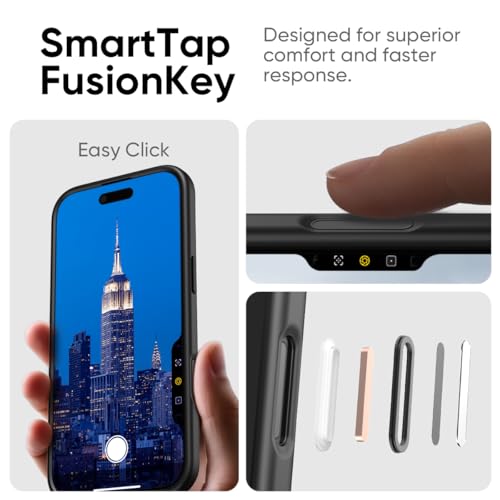 FLOLAB Surtect Tri-Fusion Magnético para iPhone 17 Air Capa Protetora Slim Design Magsafe Compatível com Grau Militar – Preto Completo Fosco Translúcido