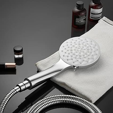sagetta Shower Head with Hose Pressure Boosting Shower Head Detachable Shower Sprayer with Six Mode White Cover