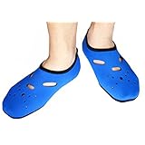 滑り止め付 マリンウォーターシューズ 海水浴 キャンプ プール 川遊び等 足の保護に ブランドease (ブルー, S)