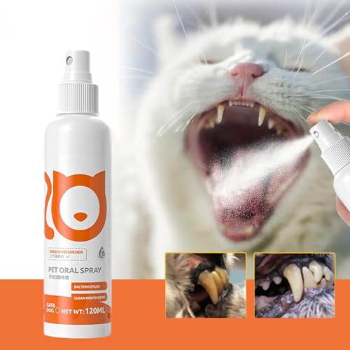 Spray bucal para cães, spray respiratório para cães para mau hálito | Spray de higiene bucal para an