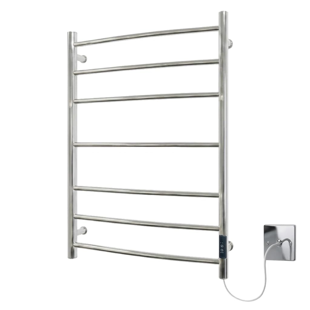 Porte-Serviettes Chauffant Électrique – Acier Inoxydable, Finition Poli Miroir, Série Siena, Montage Mural H800 x L600mm – Seche Serviette Electrique