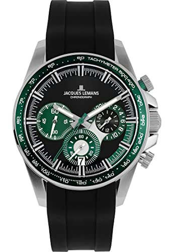 Chronographe pour homme Jacques Lemans 1-2127C avec cadran sport noir