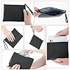 COMNICO Small Makeup Bag for Purse Organizer, PU Leather Travel Make up Pouch Women Vintage Mini Zipper Cosmetic Bag Clutch Coin Purse Lipstick Holder Travel Stuff Bags (Black) #4