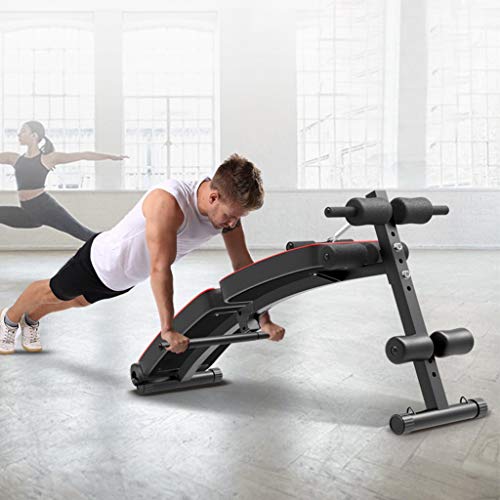 Tengma Adjustable Weight Bench,Foldable Decline Sit up Bench Crunch Board Fitness Home Gym Exercise Equipment Full Body Workout Abdomen Leg Core Strength Training (Load-bearing:220lb)