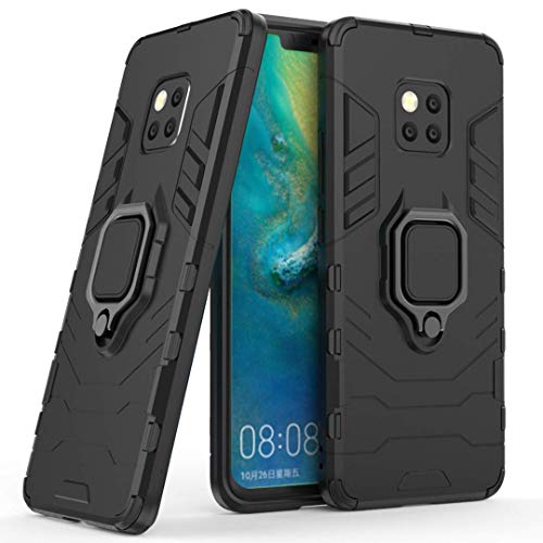 LuluMain Compatibile con Huawei P20 PRO Cover, Custodia Armor Anello Cavalletto (Funziona con Il Supporto Magnetico per Auto) Case Paraurti per Huawei P20 PRO (Nero