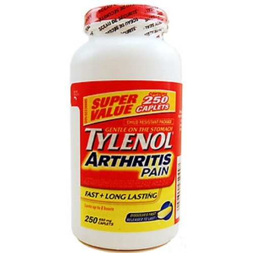 Tylenol Arthritis Pain 250 Caplets Bottle, 650Mg Acetaminophen #TOP4