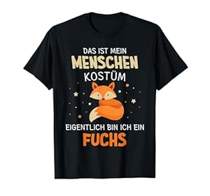 Lustiges Menschen Kostüm Fuchs für Karneval Fasching T-Shirt