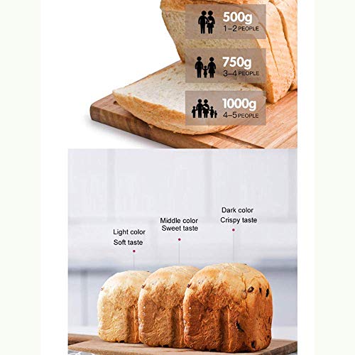 ALYR Automatische Brotbackmaschine, Brotbackautomaten Programmierbar Start-Verzögerungs-Funktion Intelligent Bäckerei… – Bild 3