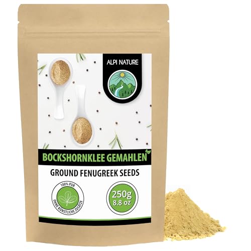 Alpi Nature Bockshornklee gemahlen 250g, Bockshornkleesamen gemahlen, Bockshornklee Methi Pulver