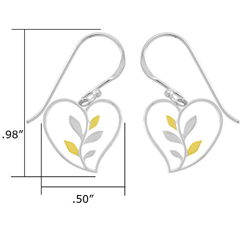 Boma-Jewelry-Sterling-Silver-Heart-14-KT-Gold-Vermeil-Vine-Dangle-Earrings