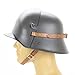 German WWI M16 Stahlhelm Steel Combat Helmet with Stirnpanzer Steel Sniper Brow Plate