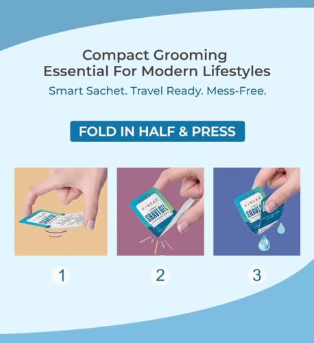 Image of Vinsan (Pack of 1, 4ml) Premium Hydrating Shave Gel Sachet - Luxury Hotel Guest Amenities & Airbnb Toiletries - Infused with Aloe Vera & Chamomile