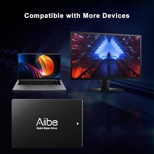 Image of Aiibe 256GB Internal Solid State Drive SATA III SSD 256GB 2.5 inch SSD Drive Internal Up to 550MB /s for Computer Laptop (Black)