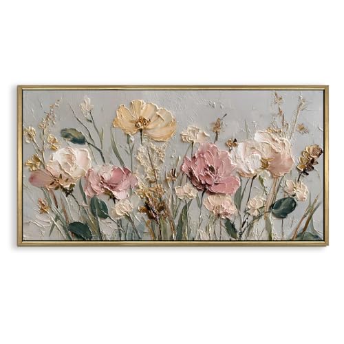 Image of PAPER PLANE DESIGN Big Size Wall Painting for Living Room Floral 2x4 Ft (C)