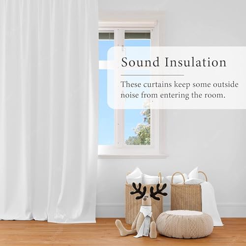Image of 100% Blackout Double Pinch Pleat Curtains, Linen, Thermal Insulated, 2 Panels, Solid,(Black)