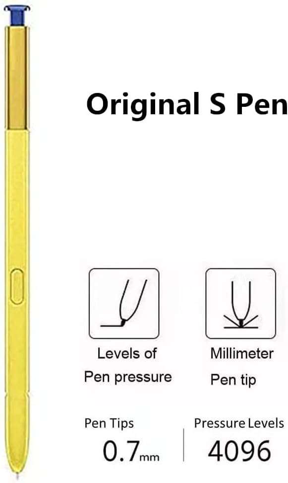 2Pcs Pen Replacement for Galaxy Note 9, Phone Touch for with 5 Replaceable Tips and Eject Pin, High Sensitivity and Precision without Bluetooth