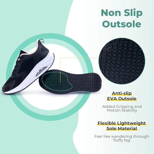 Image of Autper Plantar Fasciitis Shoes Women Walking Arch Support Tennis Casual Athletic Nurse Orthotic Sneakers for Foot Pain Relief