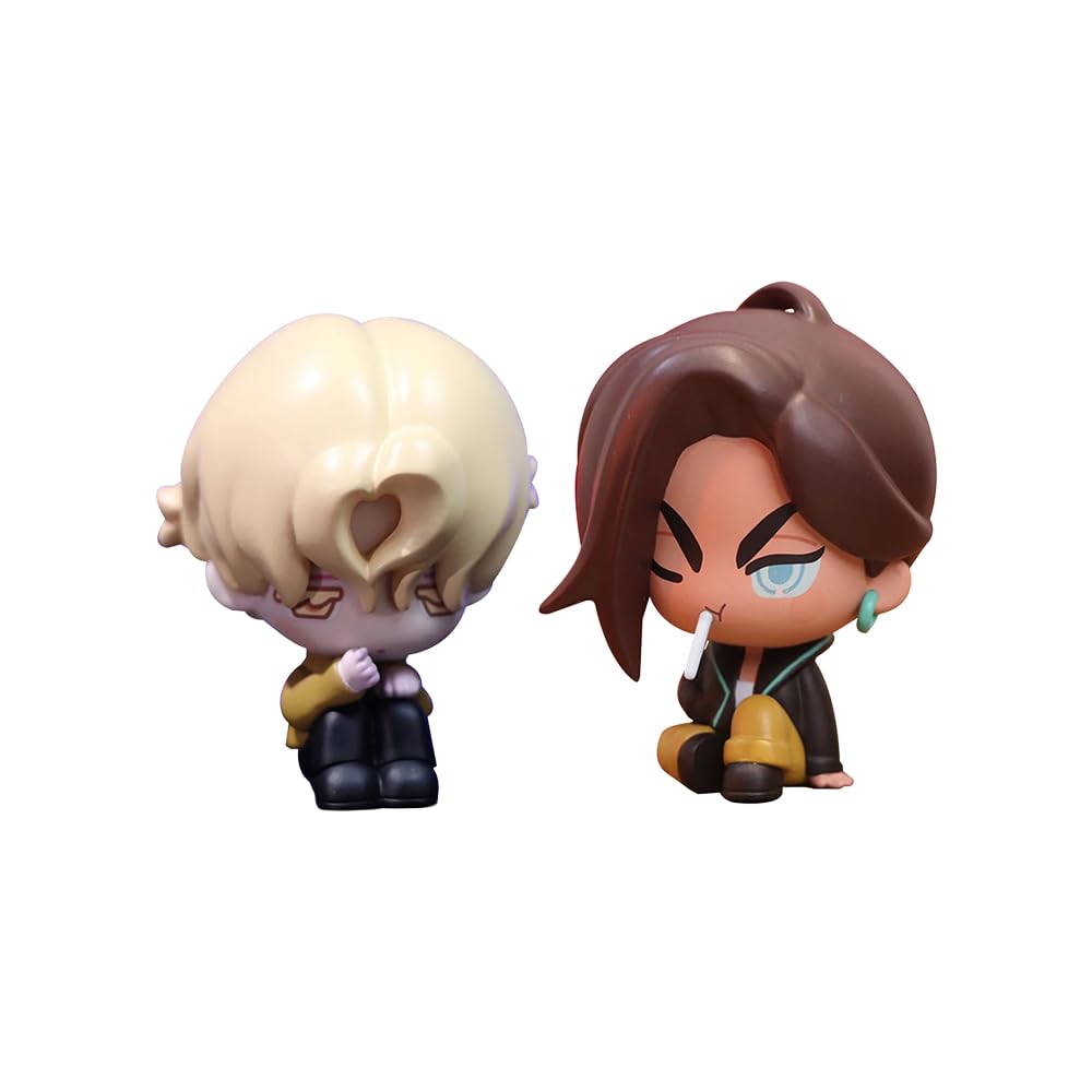 Zhongkaihua Anime Figures Hyuna/Luca Figure 6CM Model Sitting Figurine Cute Cartoon Anime Mini Action Figure Ornaments Collection Decorations PVC