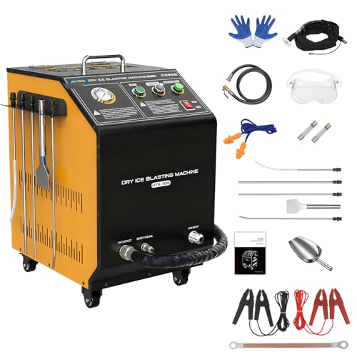 Industrial Dry Ice Blasting Machine, Intelligent Control Dry Ice Blasting Cleaning Machine, Dry Ice Blast Cleaners for Automotive Engine, Removing All Kinds of Intractable Dirt Cleaner, 110V