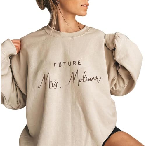 Personalized Embroidered Mrs Sweatshirt, Custom Mrs. Last Name Sweatshirt, Bride Sweatshirt2