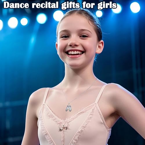 Dance Recital Gifts for Girls, Ballerina Necklace Jewelry, Ballet Gifts for Girls, Ballet Dancer Gifts, Dance Lovers Gifts for Young Girls Recital Dance Team Daughter Granddaughter Niece3