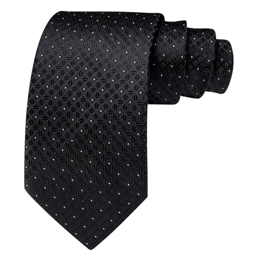 Image of YOHOWA Men Plaid /Striped Ties Set Silk Business Wedding Formal Fashion Necktie and Pocket Square Cufflinks Set